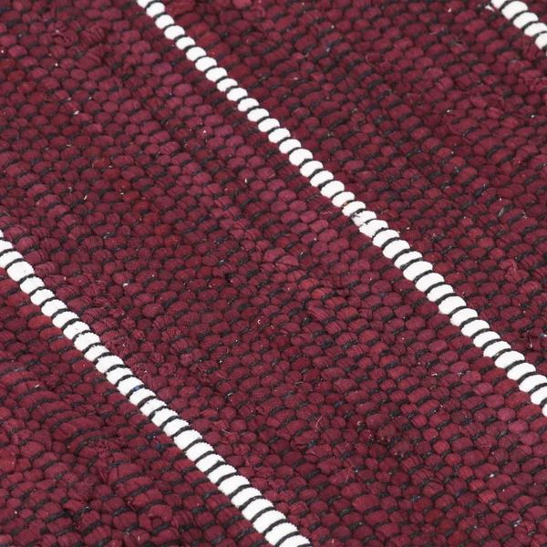 

chindi rug hand woven cotton 160 x 230 cm bordeaux wall stickers