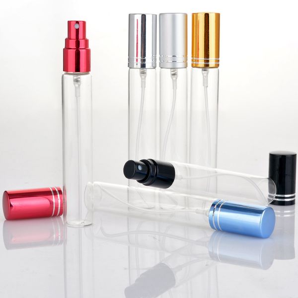 

15ml thin glass perfume bottle refillable sample test vials clear glass spray bottle thin glass tube f3046