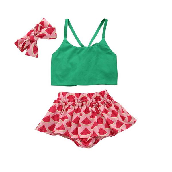 

0-24m toddler kids girls clothes sets flowers print sleeveless vest + shorts, White