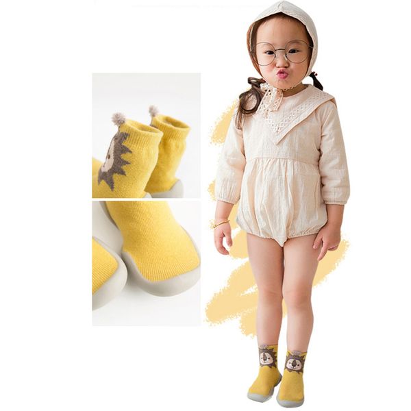 

newborn baby first walkers cartoon rubber sole soft shoes boys girls shoes infant toddler soft sole anti-slip floor socks