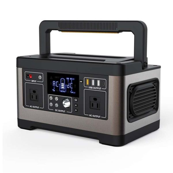 

portable power station 520wh lithium battery solar generator with110v 220v ac outle for car refrigerator tv drone lap