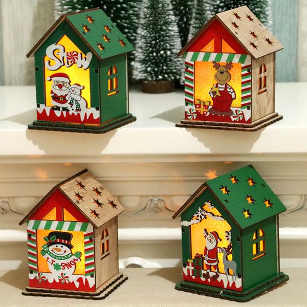

original christmas wooden house lights merry christmas decor for home decor 2019 cristmas happy new year gift
