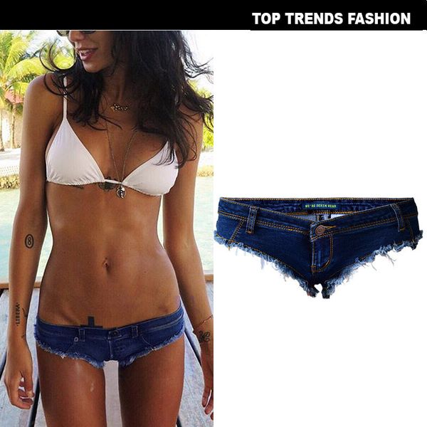 Mulheres jeans shorts micro sexy quente mini denim shorts mulheres baixa cintura jeans de verão curta feminino 2019