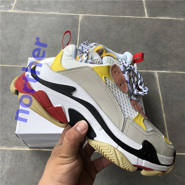 

quailty black white red pink triple s luxury fashion designer shoes mens casual women outdoor tennis sneaker us5.5-11 t01