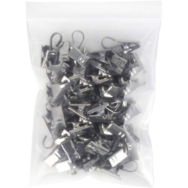 

50 pcs stainless steel curtain clips with hook for curtain ps home decoration outdoor party wire holder other home decor