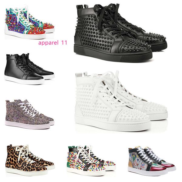 

с ]2019 горячая дизайнерская мода s обувь шипованные шипы плоские кроссовки для мужчин женщин кожаные повседневные заклепки кроссовки