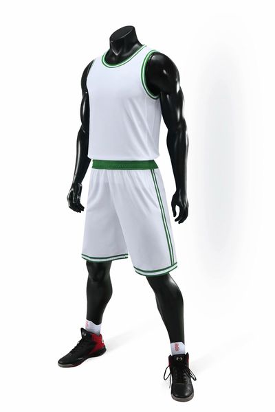 

men blank double-sided basketball team uniforms kits sports clothes tracksuits personality customized basketball sets with shorts a15-7, Blue;black