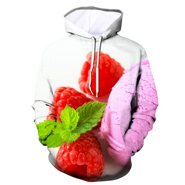 

strawberry and bread 3d print hoodie funny man/women sweatshirt casual hoodies men hip hop streetwear 2019 new, Black