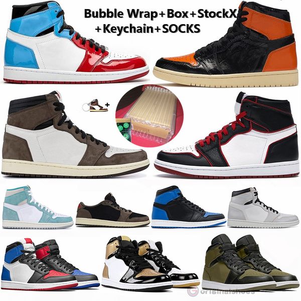 

1s low obsidian high travis scotts 1 mens basketball shoes unc racer blue twist pine green backboard womens sports sneakers with box stockx