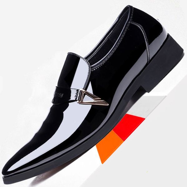 

38~48 white dress loafers mens formal wedding suit leather shoes slip on pointed toe flat loafer italian british business shoes