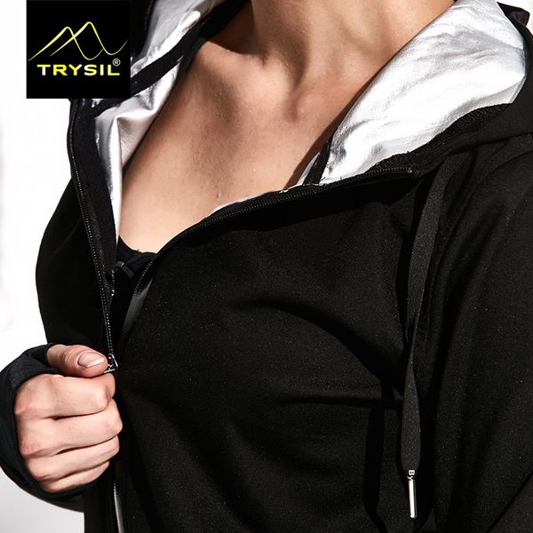 

autumn ladies sports yoga sweating close-fitting hooded jacket running outside wearing sweating long-sleeved sweat suit