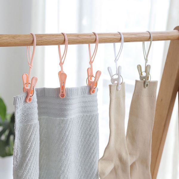 

12pcs/set plastic clothespins windproof clothes bra socks slipper hanger clips pegs household travel laundry clamp airer