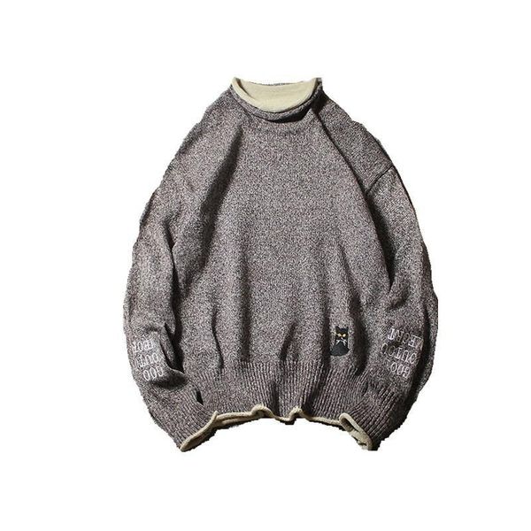 

mens winter твердая свитера высокий воротник mens pullover o шеи свитер модный теплый вышитые мужская одежда мужские свитера водолазку, White;black