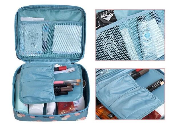 

high capacity cosmetic bags cases makeup organizers storage zipper travel cosmetic bag storage bag kit box wash bag 10pcs lot