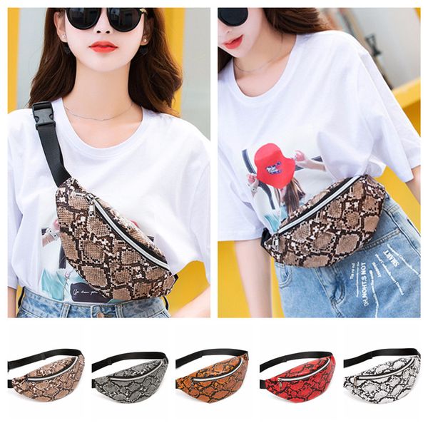 

snake pattern womens fanny pack waistpacks shoulder bags purses pocket phone chest bags ladies waist bags running handbags