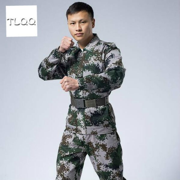 

training clothing male / female general camouflage training suit suit outdoor sports camouflage, Gray