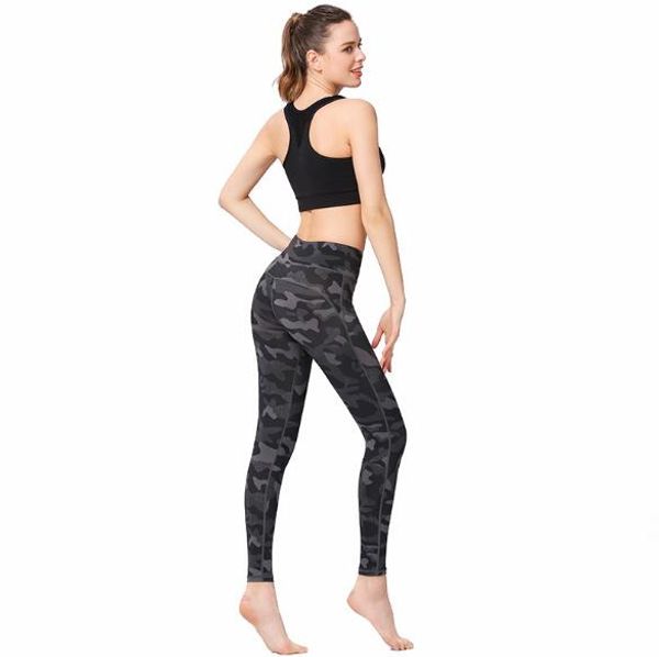 

yoga women's yoga pants printed high waist skinny camo sports yoga gym wear leggings elastic fitness lady overall full tights workout, White;red