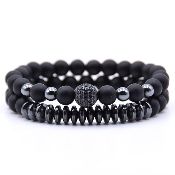 

2pc/sets natural stone bracelet men woman tiger eyes bead bracelet beaded black mantra prayer beads buddha bracelet for women men jewelry