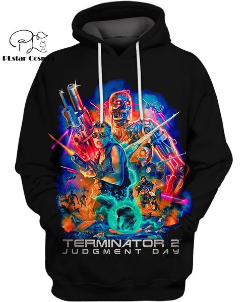 

plstar cosmos terminator rise of the machines 3d hoodies/shirt/sweatshirt winter autumn funny long selvee harajuku streetwear, Black