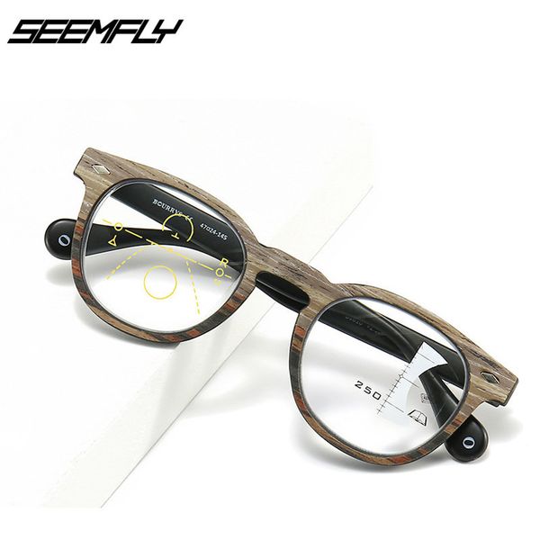 

seemfly retro anti-blue light progressive multi-focus reading glasses intelligent prescription eyewear men women reading glass