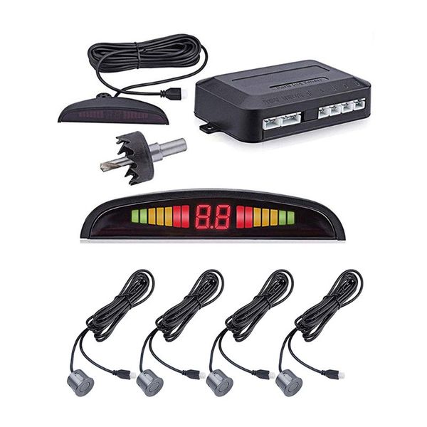 

car led parking sensor parktronic display 4sensors reverse backup monitor system