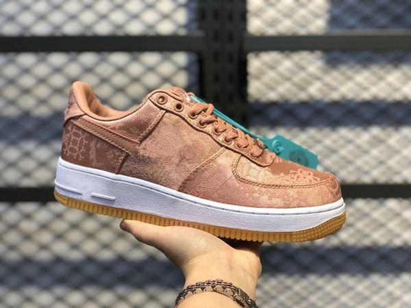 

2020 clot x orced 1 low prm sport кроссовки для мужчин женщины розовое золото шелк скейтборд обувь дизайнеры кроссовки тренеры бег трусцой 3