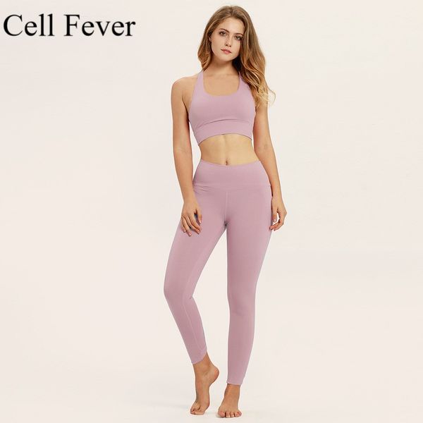 

female sport suit women fitness two pieces sets sport wear bra yoga set gym jogging suit running leggings solid tracksuit tights, White;red