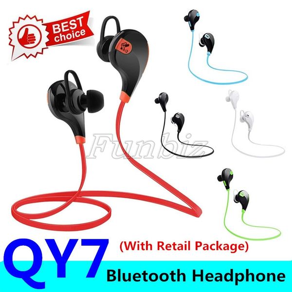 Auricolari Bluetooth QY7 Movimento stereo wireless Sport Musica Auricolari vivavoce con microfono Cuffie da corsa per tutti gli smartphone