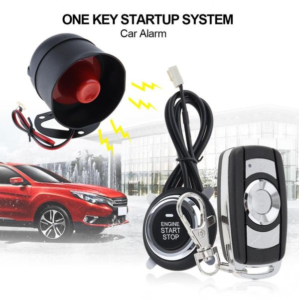 

12v car alarm system remote start sengine system with auto central lock and keyless entry 5a with key 2