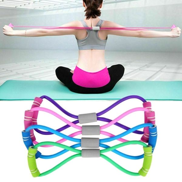 

resistance bands band yoga rally strap silicone pull elastic 8 word shape stretch shaping rope chest fitness equipment 2021