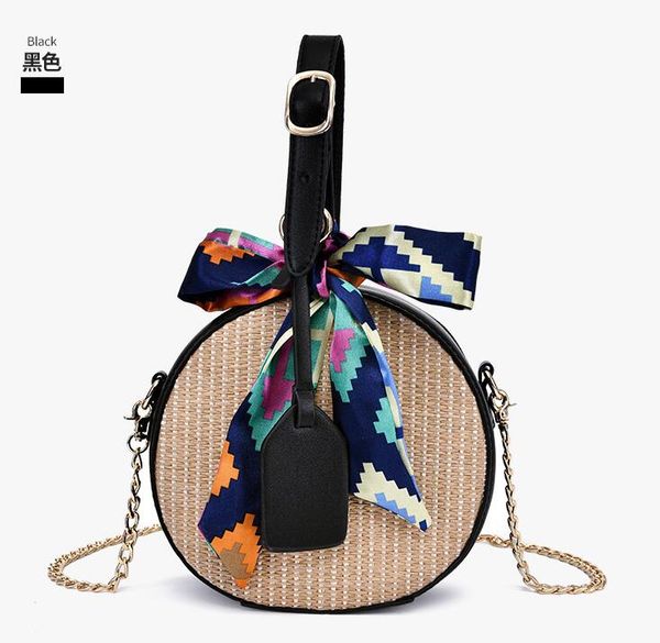 

2020 плеча женщины сумки плетеные crossbody мешок цепи небольшой круглый мешочек с ленточками рн-rg2061842