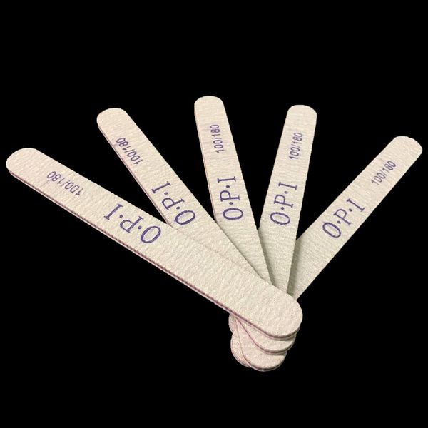 

5pcs professional nail file sanding polish buffer 100/180 sanding nail manicure tools curve banana acrylic art tool