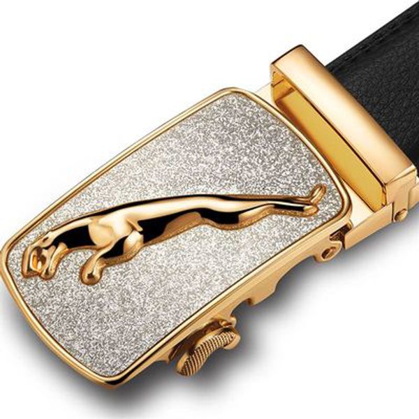 

new arrival genuine leather belts for men automatic male belts automatic buckle silver gold, Black;brown