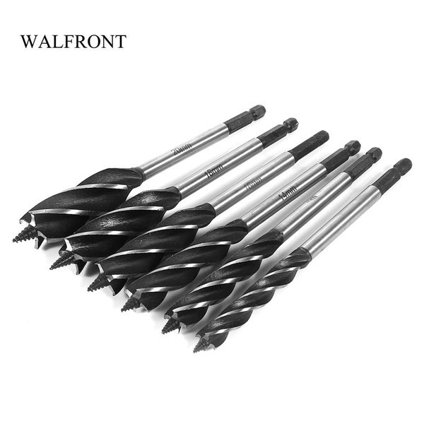 Freeshipping 10-20mm Büküm Matkap Ucu Ucu Kafa Delik Testere Kesici Ahşap Hızlı Kesme Araçları Set Marangoz Uzatma Shank Metal Sondaj