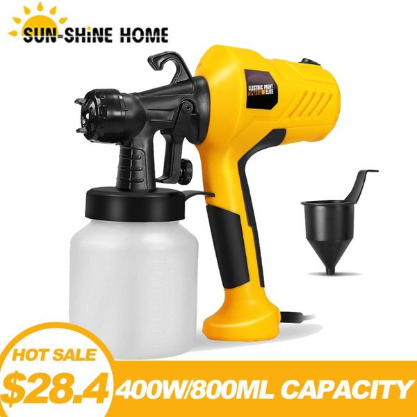 

400w electric spray gun paint sprayer portable sprayer gun detachable airbrush paint spraying tool with 800ml capacity 110~230v