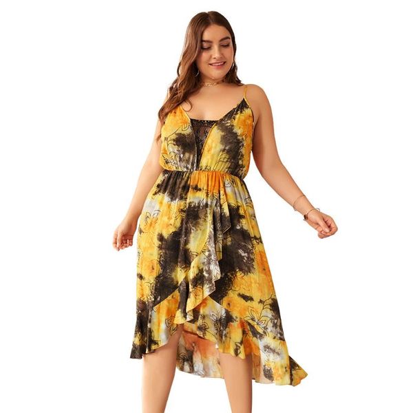 

casual vacation street party wear spaghetti strap fat skirt women plus size dress, White;black