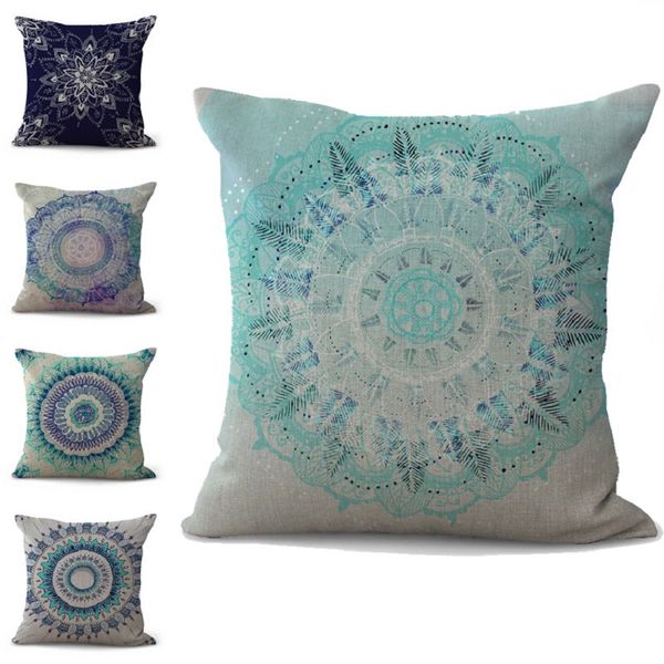 

свежий мандала цветок наволочка подушка домашнего декора белье хлопок бросьте площади наволочка 8 цветов на заказ free 45x45cm 100g