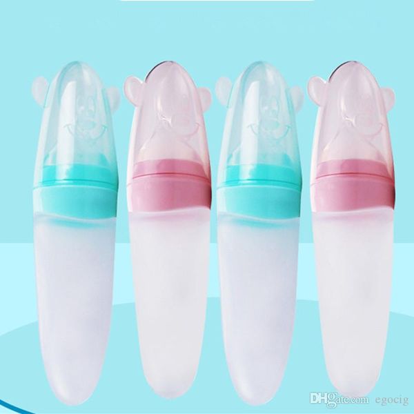 Rice Paste Bottle Baby Training Silicone Feed Food Bottles With