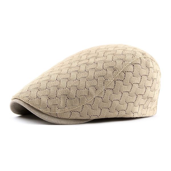 

2019 new outdoor breathable berets women 's chinese style lace printing elegant vintage beret cap summer hat, Blue;gray