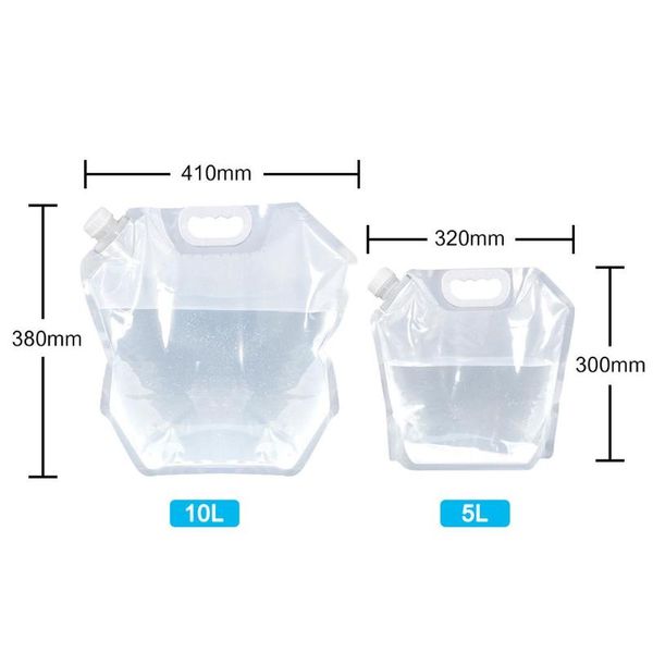 

durable water bags delicate design 4pcs folding water storage container portable outdoor camping carrier bags