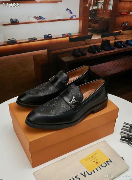 

19fw designers striped shoes men luxury brands fashion camouflage italian male footwear high heels flats man dress oxford shoes for men ye6, Black