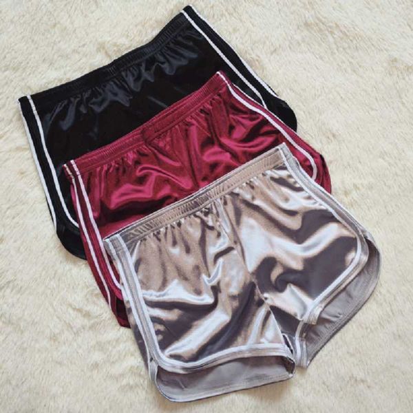 

softu new women shorts summer silk slim beach casual egde shorts solid color loose mid elastic waist #a03, White;black