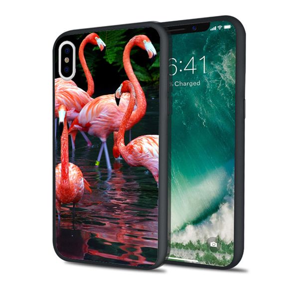 

coque luxury orange flamingo case for iphone 11 pro xs max xr 8 7 6s plus 5s se 5 case soft silicone cover