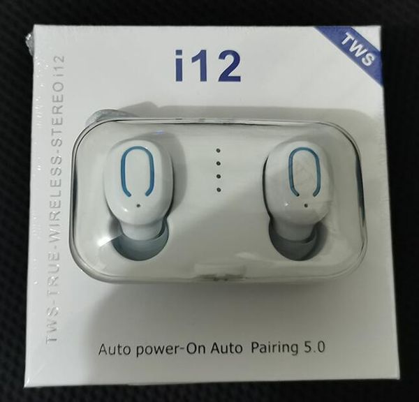 

i12 f3 tws wireless bluetooth headphones earbuds with twins mini earbuds for i12 5.0 touch blue box