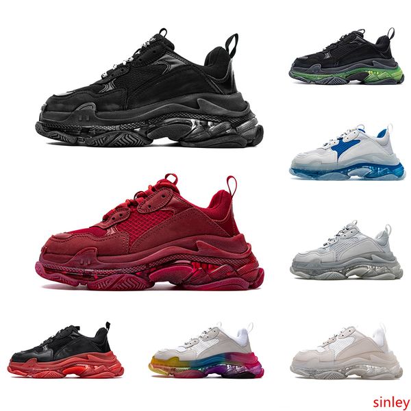 

paris 17fw triple s designer casual shoes old dad sneakers bubble soles mens womens sports size 36-45 drop shipping