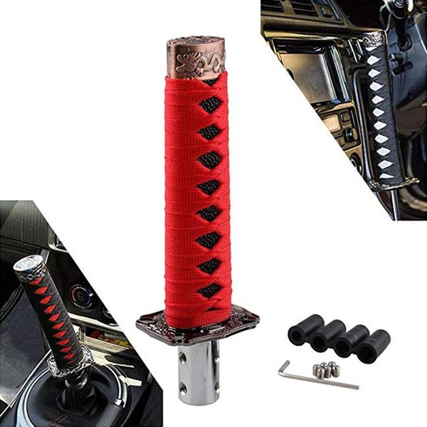

automobile universal modification accessories classic japanese braided samurai metal automatic shift head