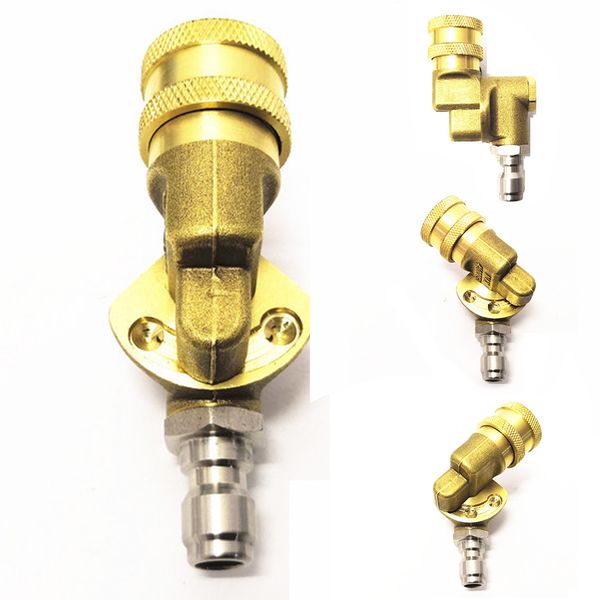 

1/4 disconnect pivoting coupler high pressure metal socket quick connecting nozzles adjustable cleaning for car washer connecter