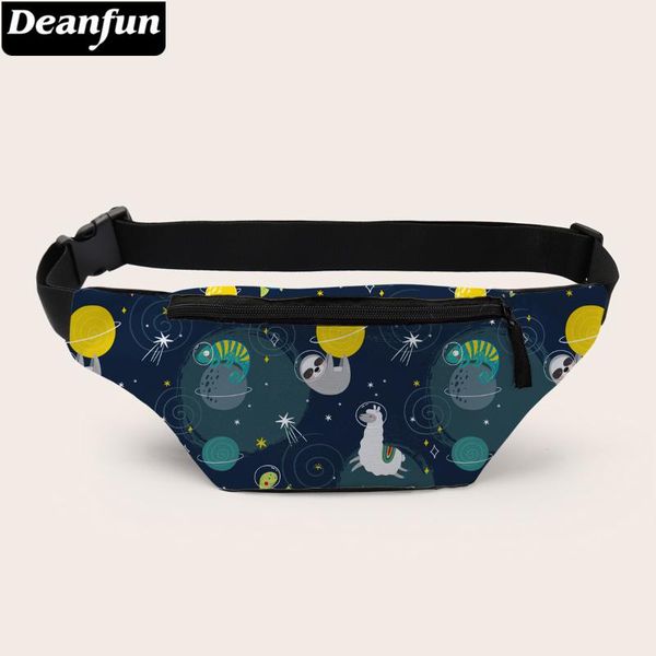 

deanfun 3d printed fanny pack sloth printed waist bag with zipper pouch bag for women d18003