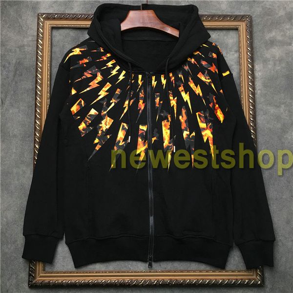 

2020 new europe luxury mens flame geometry printing hoodies fashion sweatshirt men hoodies designer sweatshirt jumpers, Black