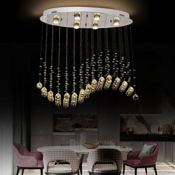 2019 2019 Tubor Oval Shape Crystal Celing Light For Bedroom Modern Lighting Fixtures Art Decor Luxury Ceiling Ligh Hanging Lamp For Living Room From